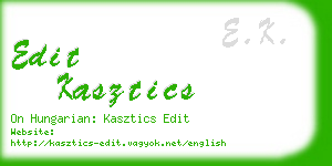 edit kasztics business card